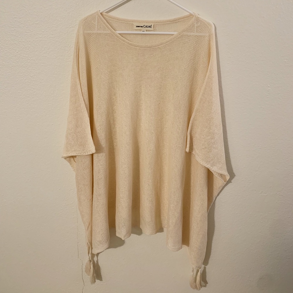 Johnny Was Calmé cream poncho